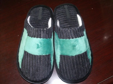man short plush slipper