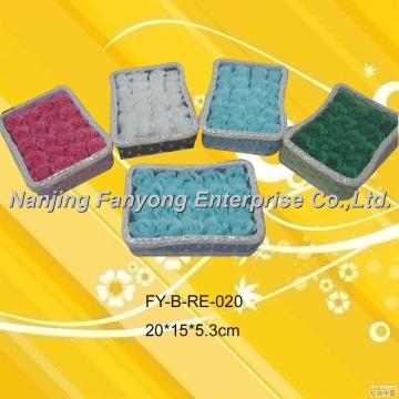 Basket packed soap flower