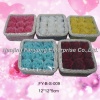 Basket packed soap flower