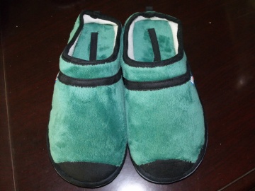 extra soft short plush man slipper
